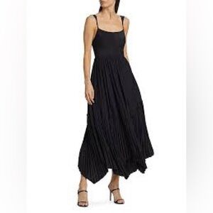 Ramy Brook Black August Pleated Maxi Dress
